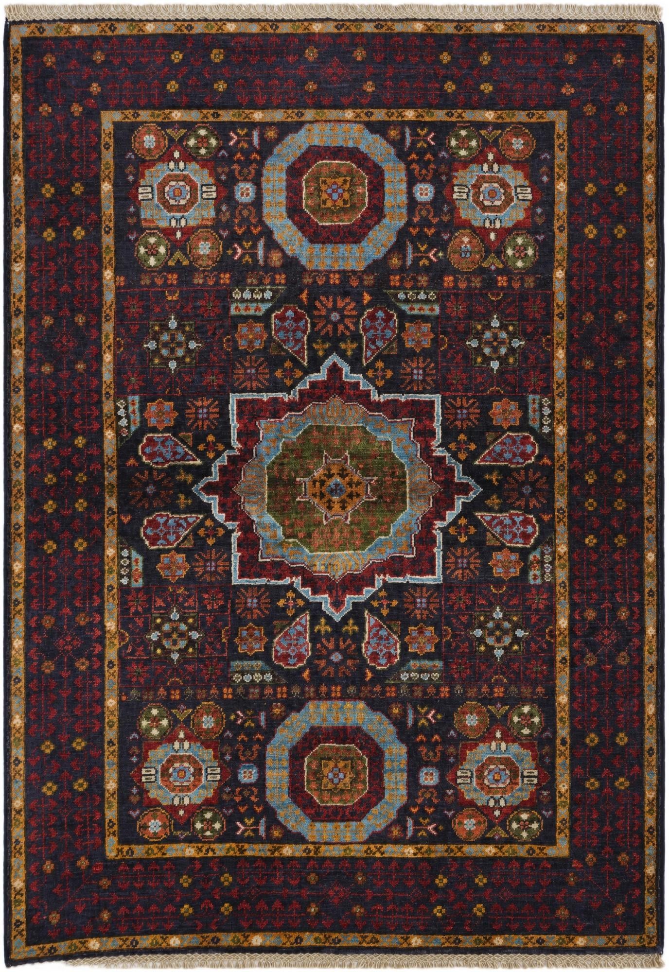 3' 5 x 4' 10 Hand Knotted Mamluk Ziegler Rug