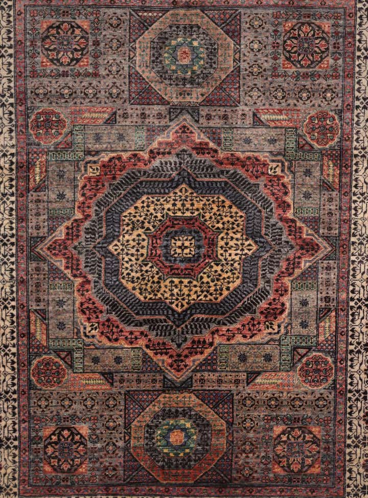 4' 11 x 6' 7 Hand Knotted Mamluk Ziegler Rug
