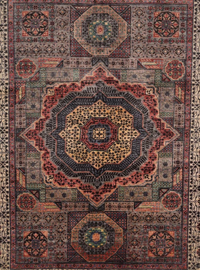 Detail image of 4' 11 x 6' 7 Hand Knotted Mamluk Ziegler Rug