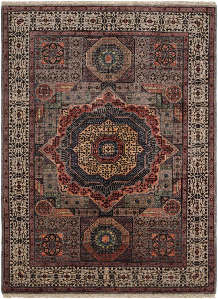 4' 11 x 6' 7 Hand Knotted Mamluk Ziegler Rug