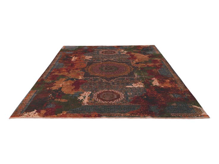 Detail image of 10' 6 x 13' 7 Hand Knotted Mamluk Ziegler Rug