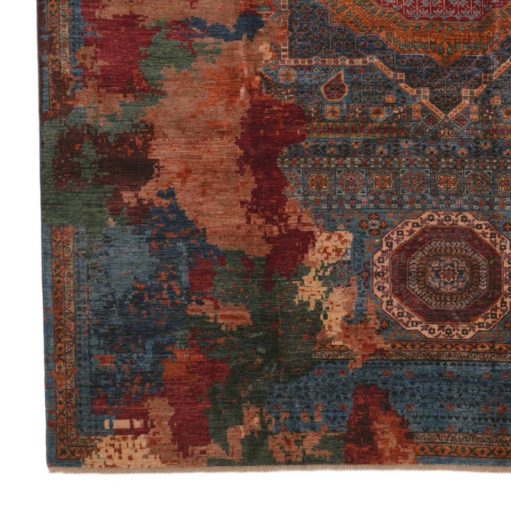 Detail image of 10' 6 x 13' 7 Hand Knotted Mamluk Ziegler Rug