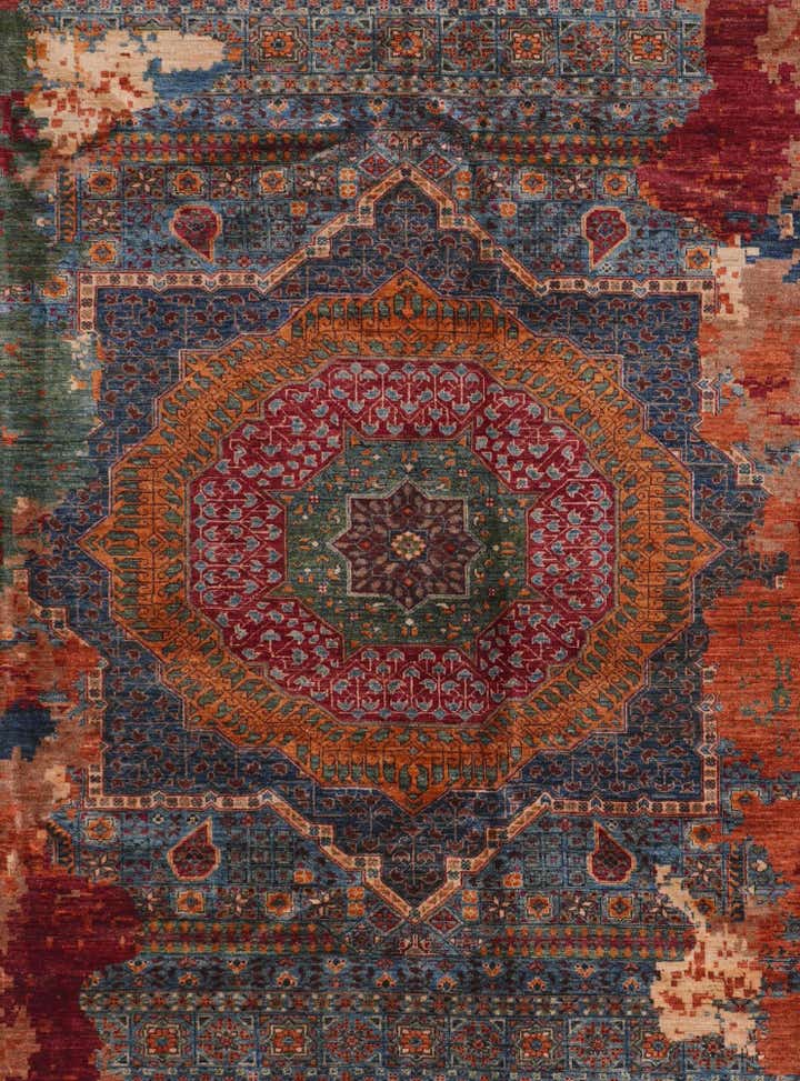 10' 6 x 13' 7 Hand Knotted Mamluk Ziegler Rug