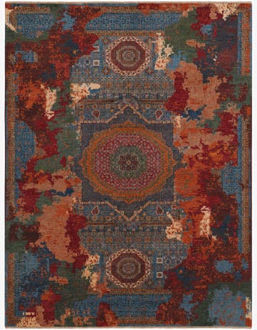 10' 6 x 13' 7 Hand Knotted Mamluk Ziegler Rug