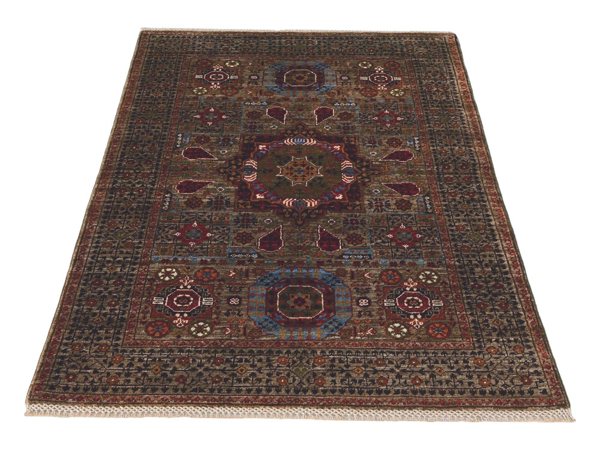 3' 5 x 5' Hand Knotted Mamluk Ziegler Rug