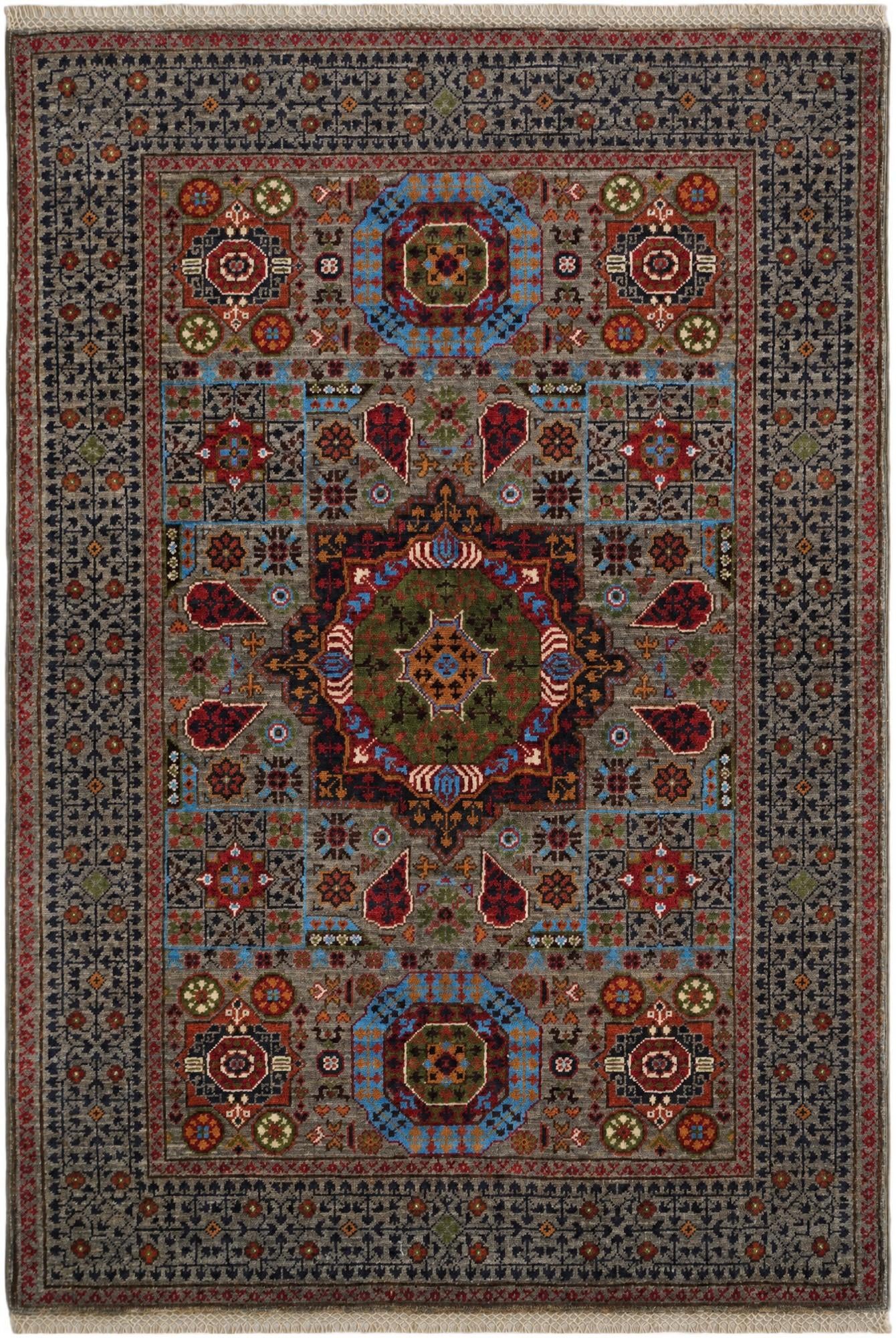 3' 5 x 5' Hand Knotted Mamluk Ziegler Rug