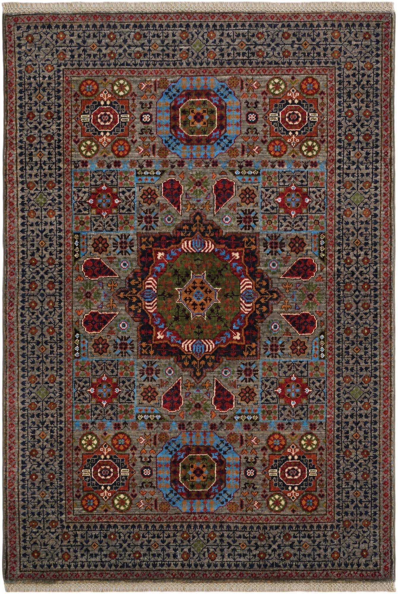 3' 5 x 5' Hand Knotted Mamluk Ziegler Rug