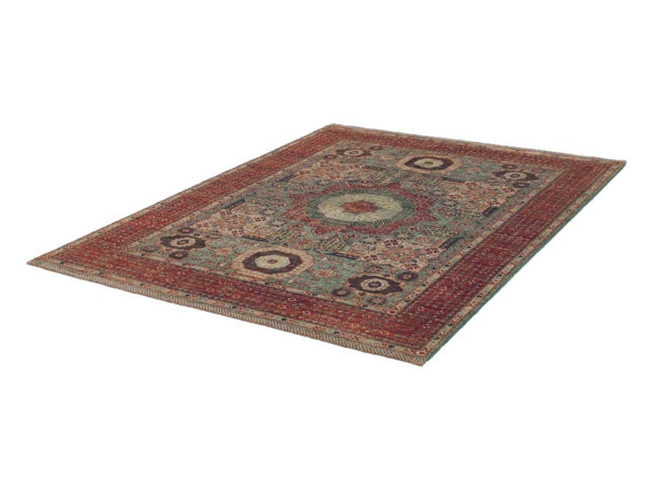 Detail image of 5' 2 x 6' 8 Hand Knotted Mamluk Ziegler Rug