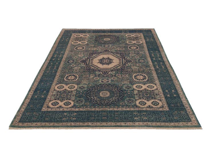 Detail image of 6' 1 x 8' 10 Hand Knotted Mamluk Ziegler Rug