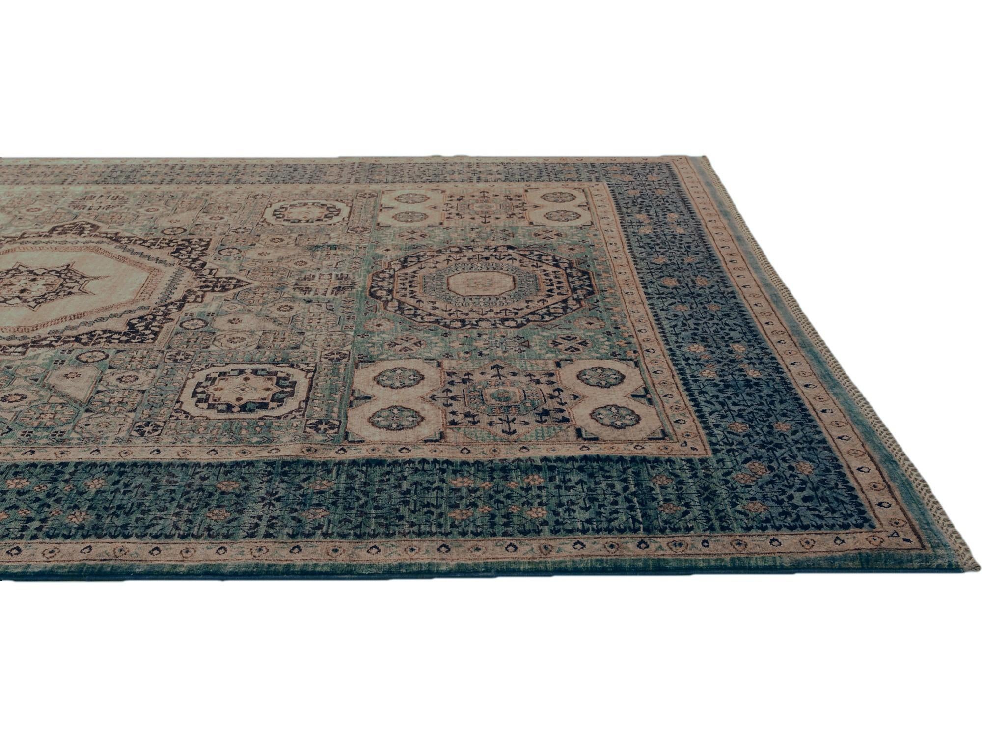 6' 1 x 8' 10 Hand Knotted Mamluk Ziegler Rug