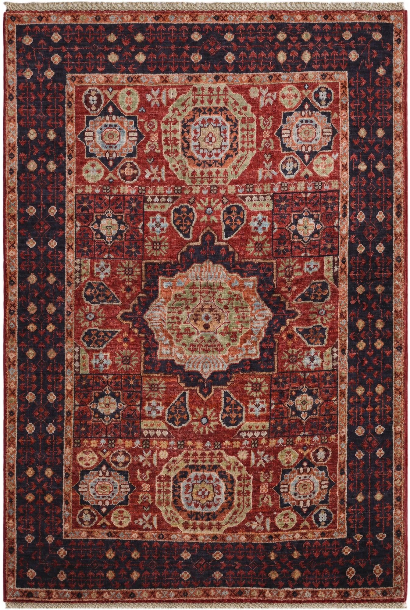 3' 5 x 4' 11 Hand Knotted Mamluk Ziegler Rug