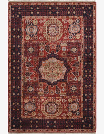 3' 5 x 4' 11 Hand Knotted Mamluk Ziegler Rug