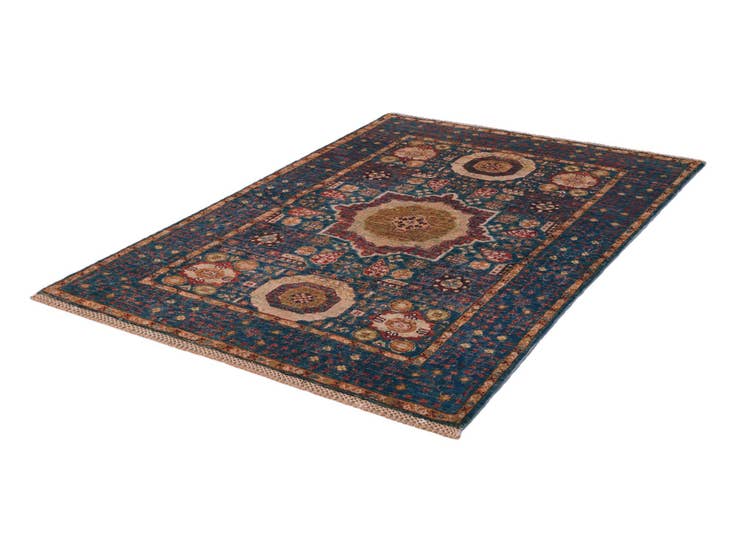 Detail image of 3' 5 x 4' 11 Hand Knotted Mamluk Ziegler Rug