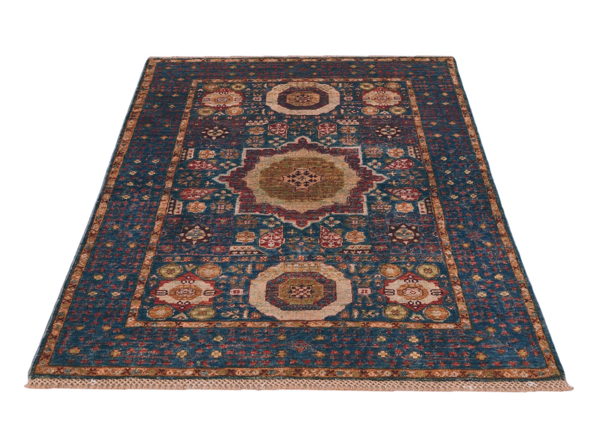 3' 5 x 4' 11 Hand Knotted Mamluk Ziegler Rug