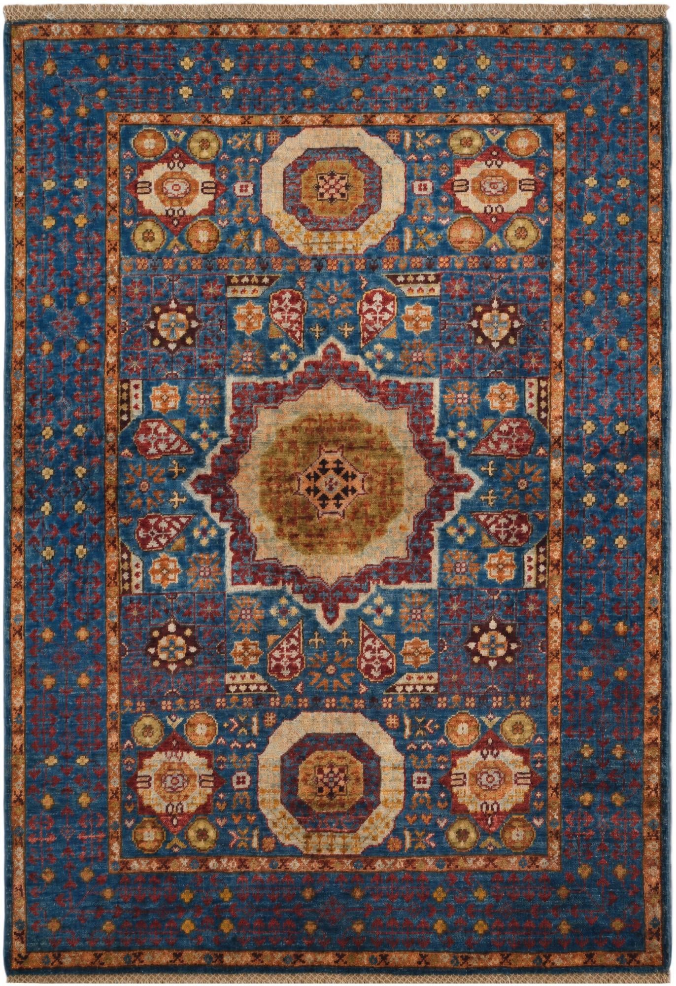 3' 5 x 4' 11 Hand Knotted Mamluk Ziegler Rug