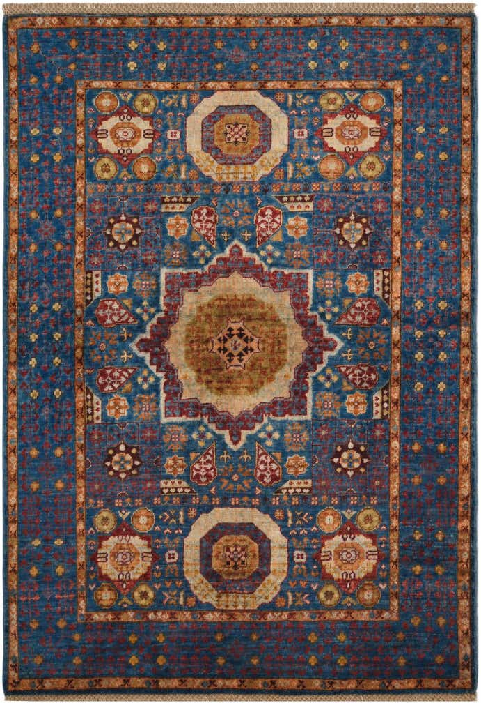 3' 5 x 4' 11 Hand Knotted Mamluk Ziegler Rug
