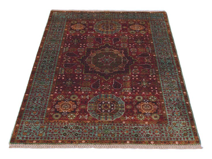 Detail image of 3' 5 x 5' Hand Knotted Mamluk Ziegler Rug