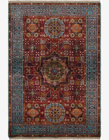 3' 5 x 5' Hand Knotted Mamluk Ziegler Rug