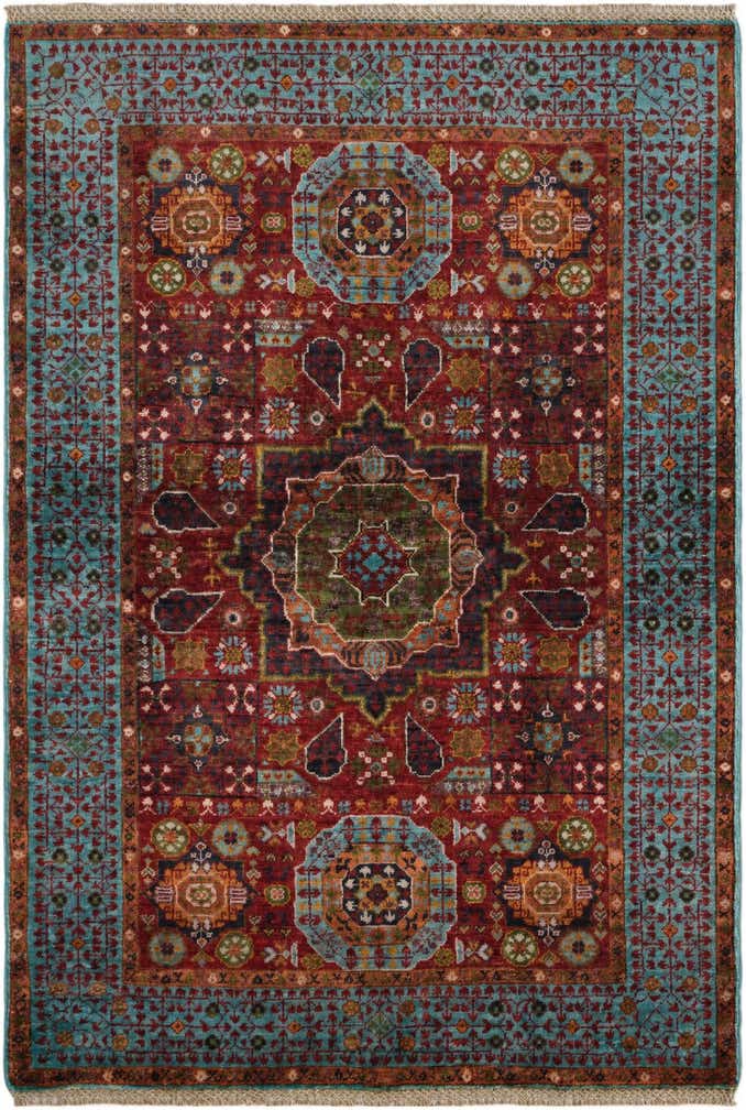 3' 5 x 5' Hand Knotted Mamluk Ziegler Rug
