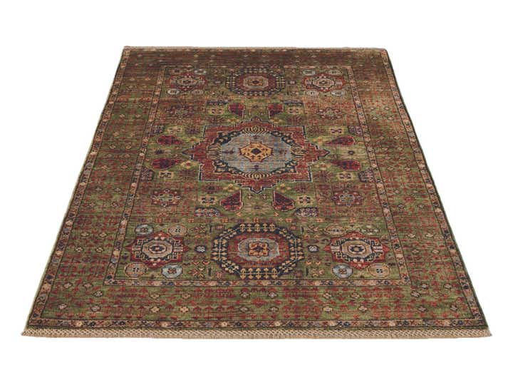 3' 4 x 4' 11 Hand Knotted Mamluk Ziegler Rug