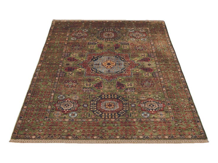 Detail image of 3' 4 x 4' 11 Hand Knotted Mamluk Ziegler Rug