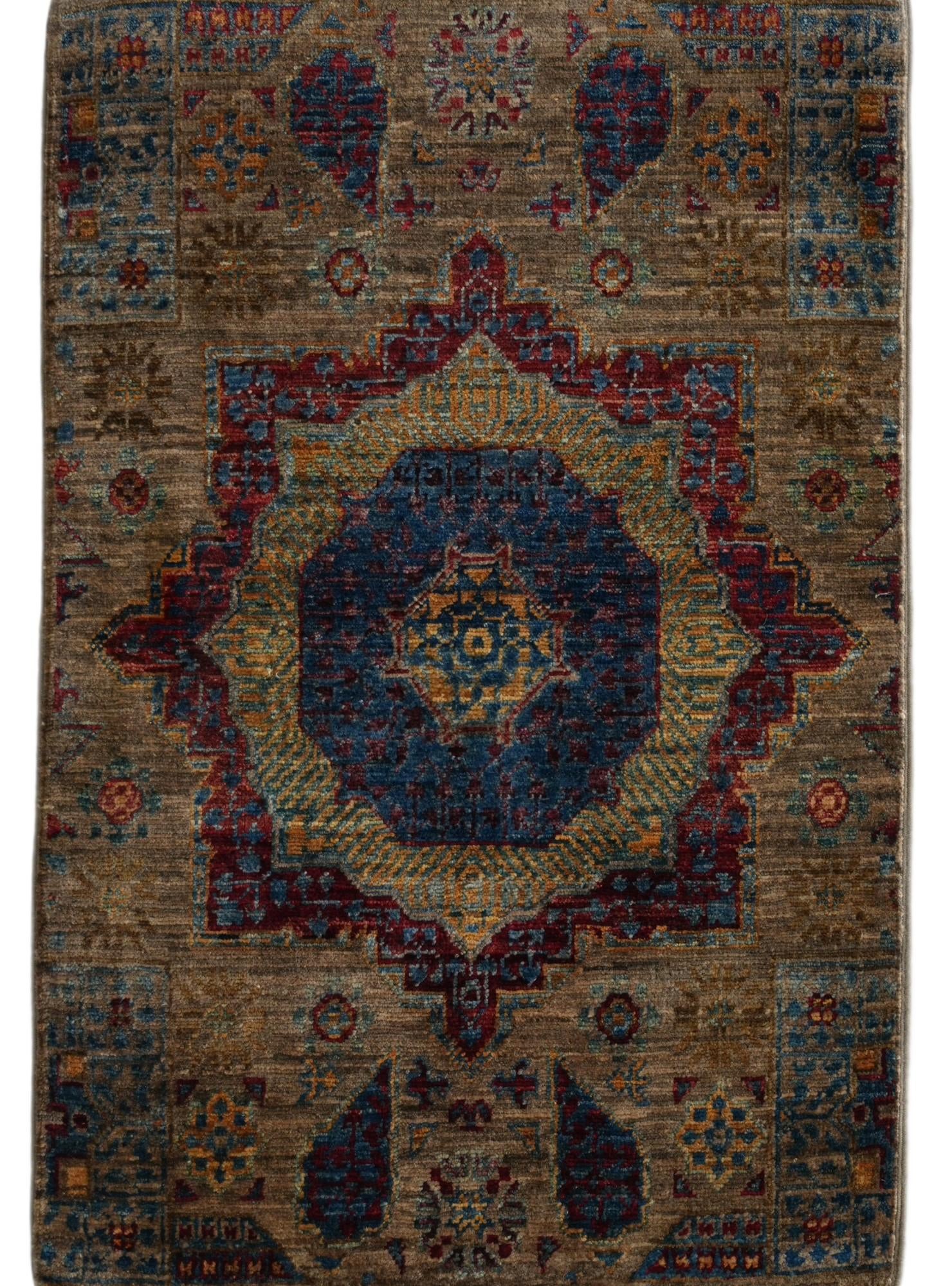2' x 3' 1 Hand Knotted Mamluk Ziegler Rug