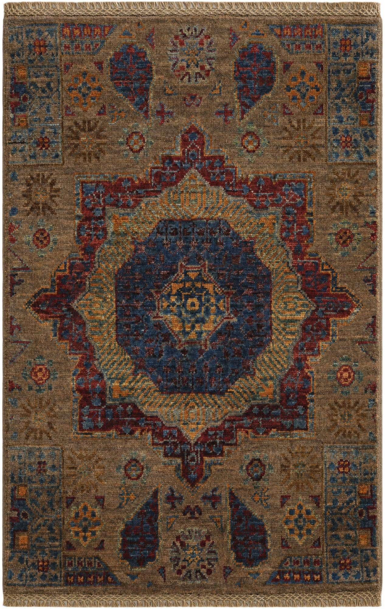 2' x 3' 1 Hand Knotted Mamluk Ziegler Rug