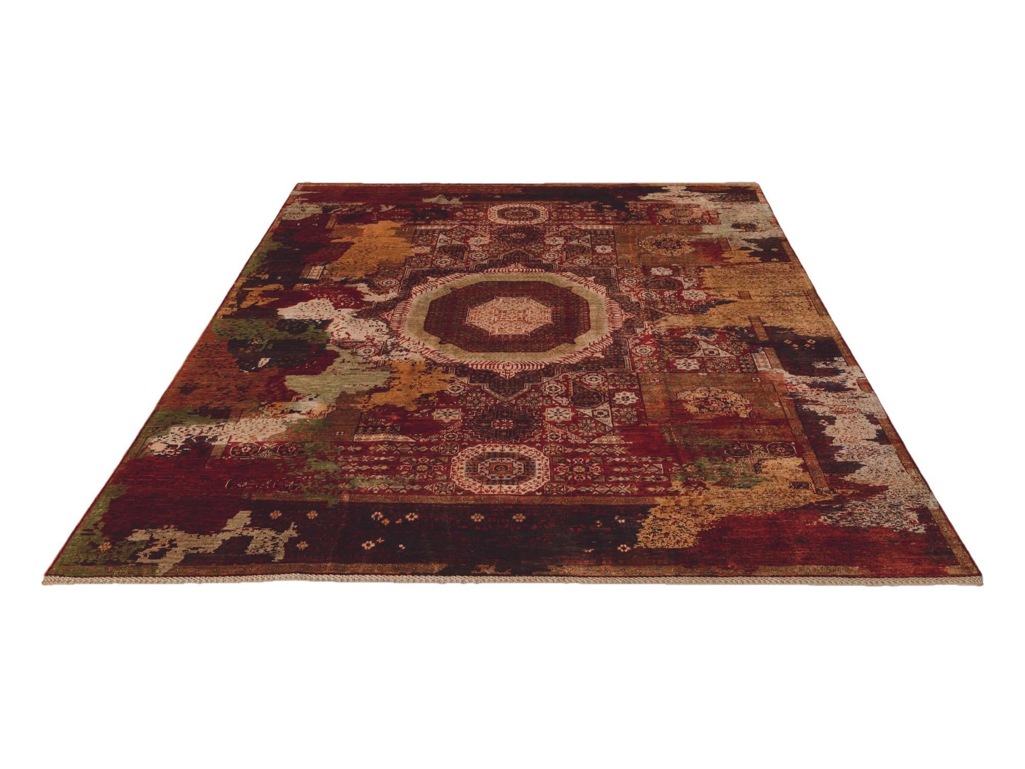 7' 11 x 9' 10 Hand Knotted Mamluk Ziegler Rug