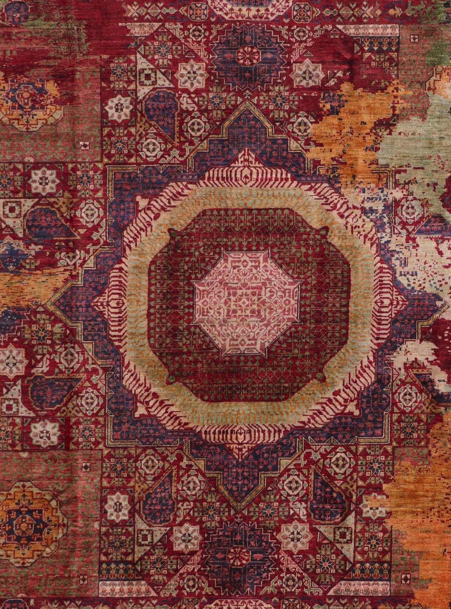 7' 11 x 9' 10 Hand Knotted Mamluk Ziegler Rug
