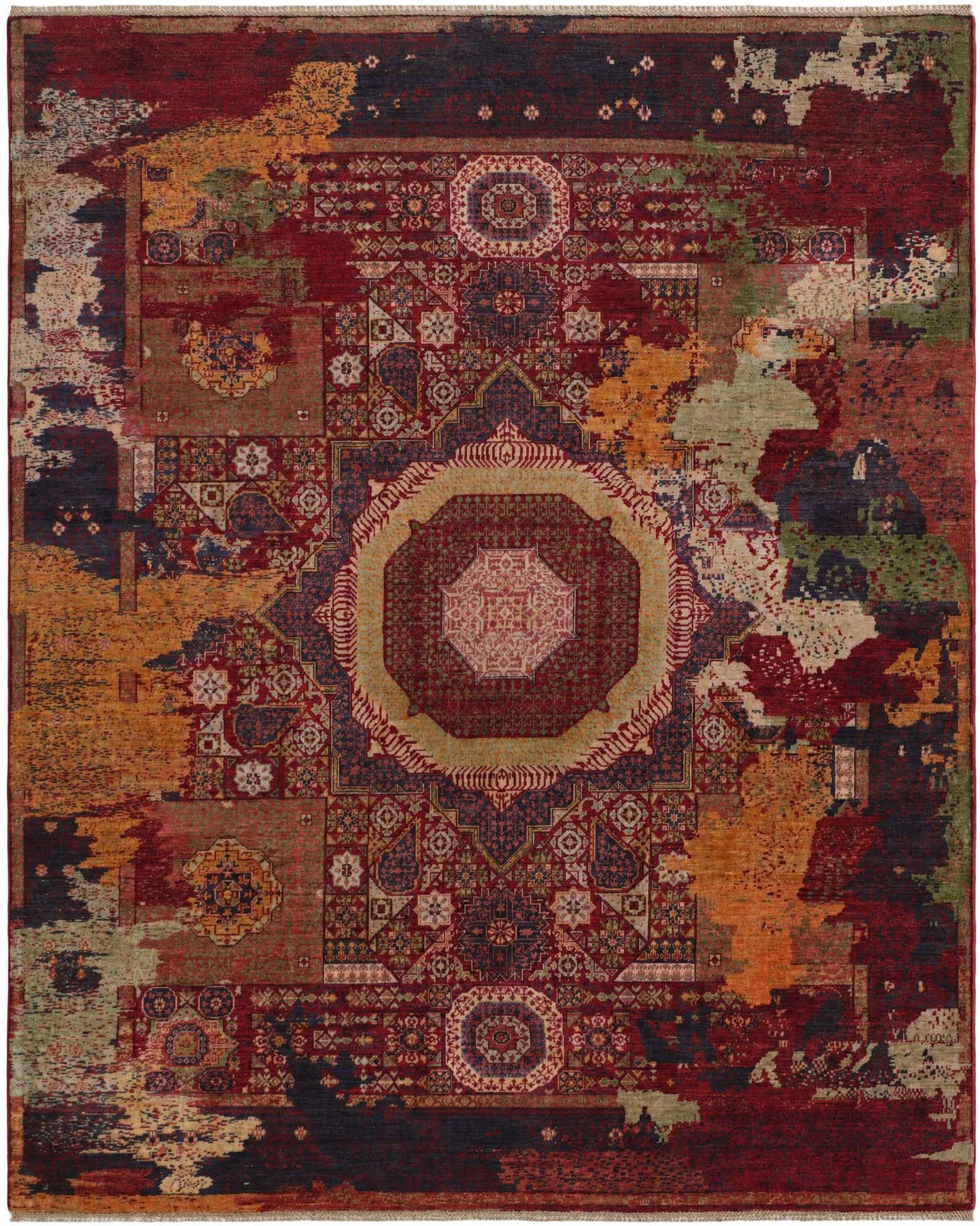 7' 11 x 9' 10 Hand Knotted Mamluk Ziegler Rug