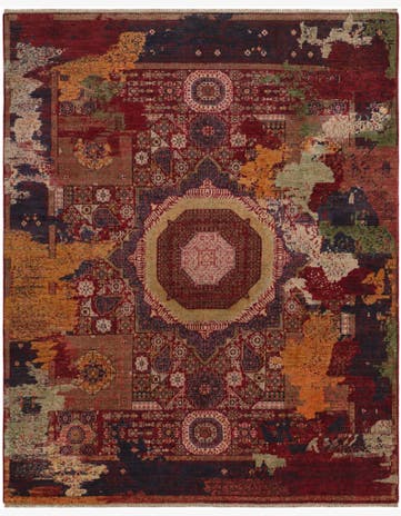 7' 11 x 9' 10 Hand Knotted Mamluk Ziegler Rug