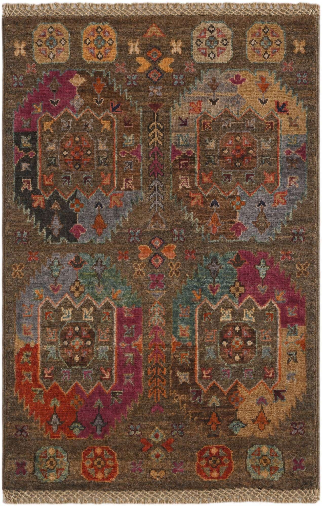 1' 11 x 2' 11 Hand Knotted Mamluk Ziegler Rug