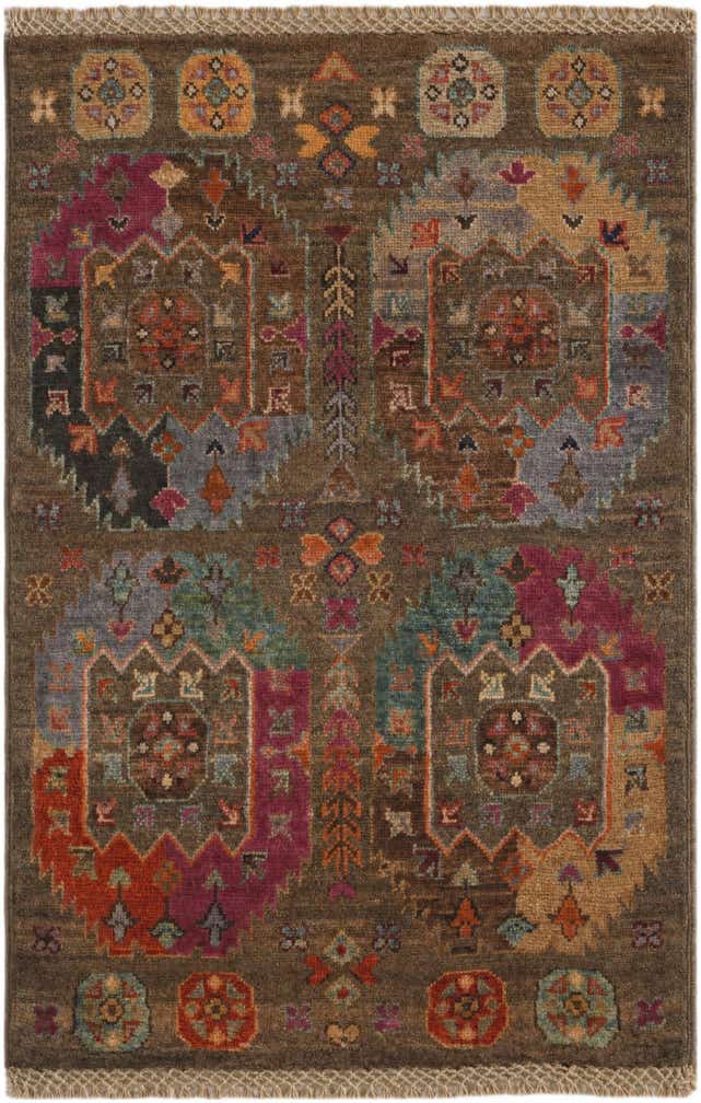 1' 11 x 2' 11 Hand Knotted Mamluk Ziegler Rug