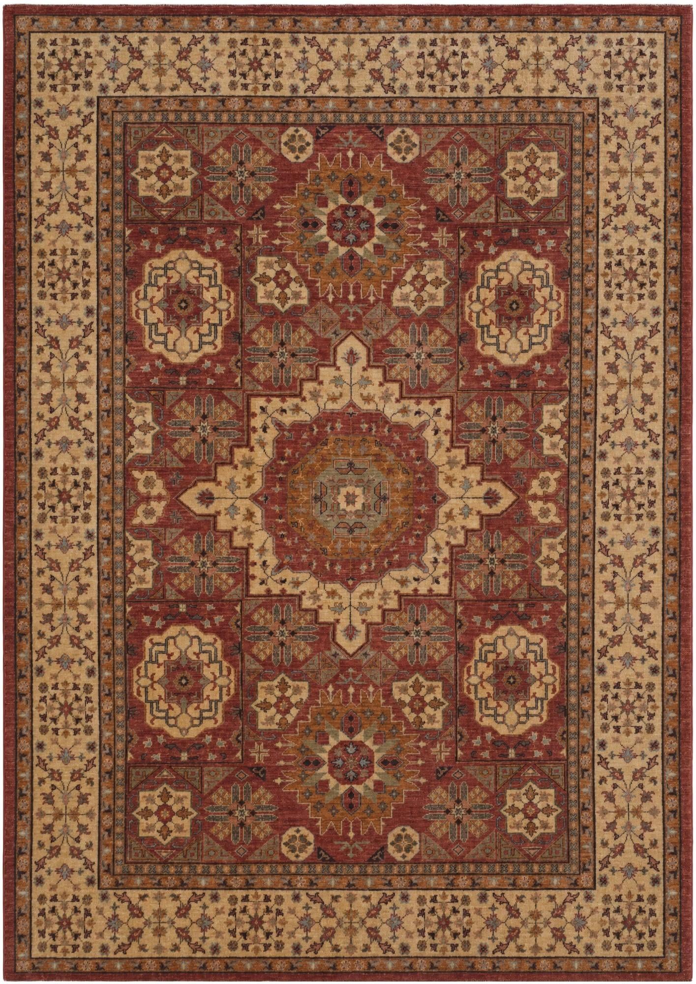 6' 9 x 9' 8 Hand Knotted Mamluk Ziegler Rug