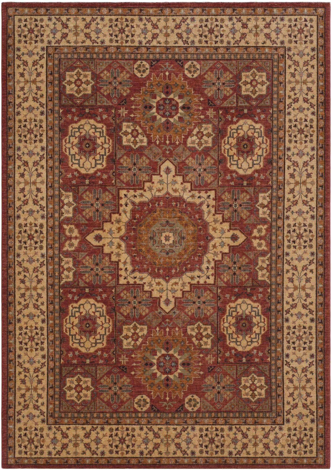 6' 9 x 9' 8 Hand Knotted Mamluk Ziegler Rug
