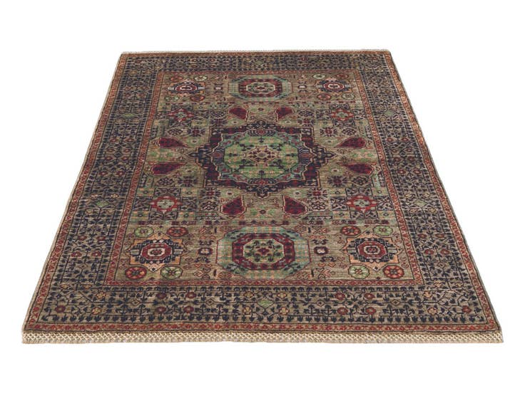 Detail image of 3' 4 x 5' Hand Knotted Mamluk Ziegler Rug