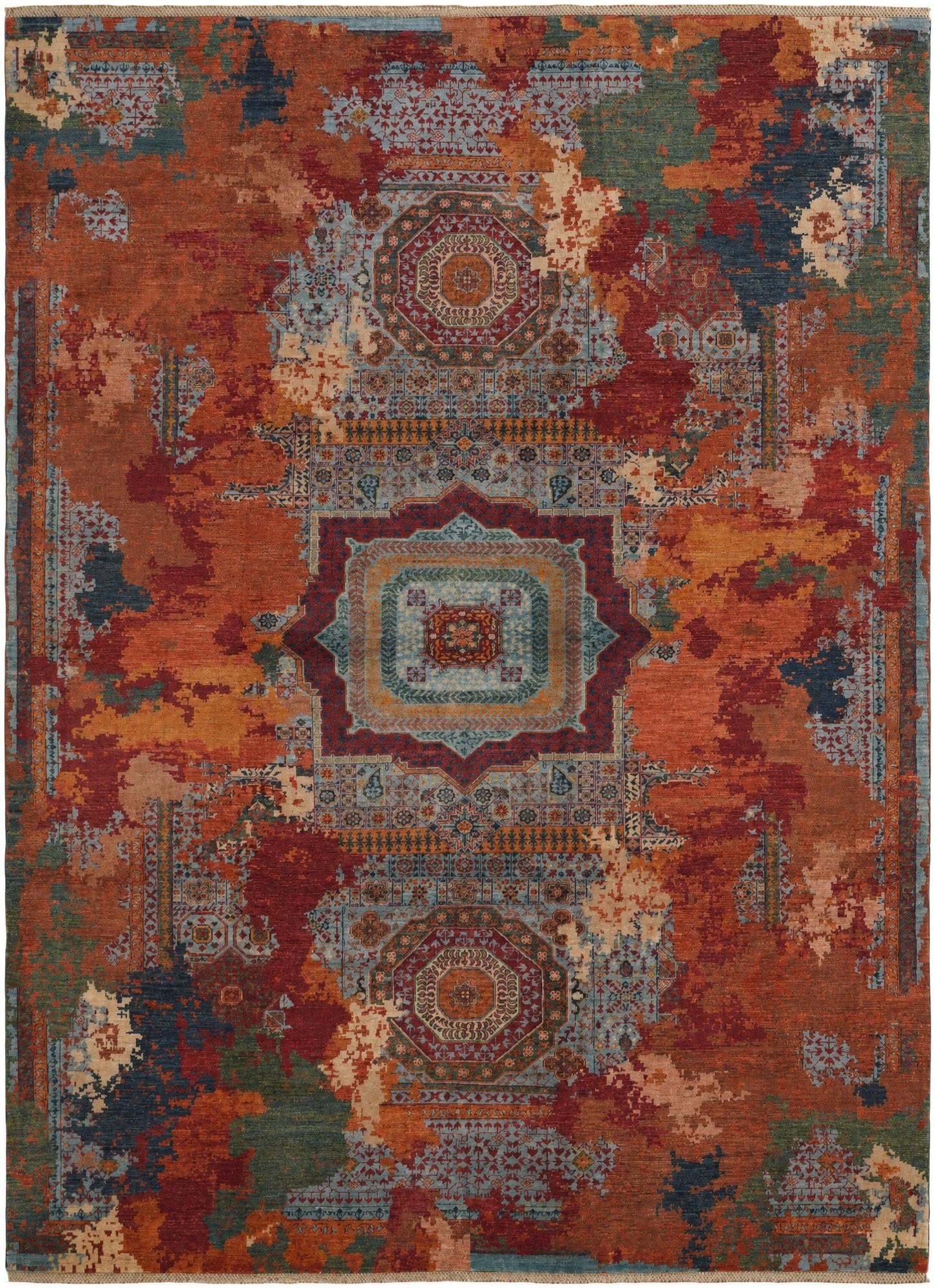 9' x 12' 2 Hand Knotted Mamluk Ziegler Rug