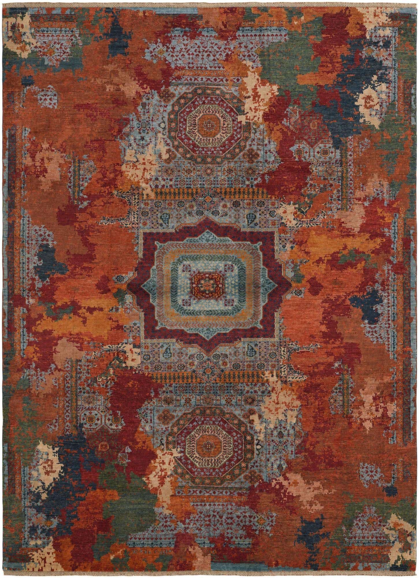 9' x 12' 2 Hand Knotted Mamluk Ziegler Rug