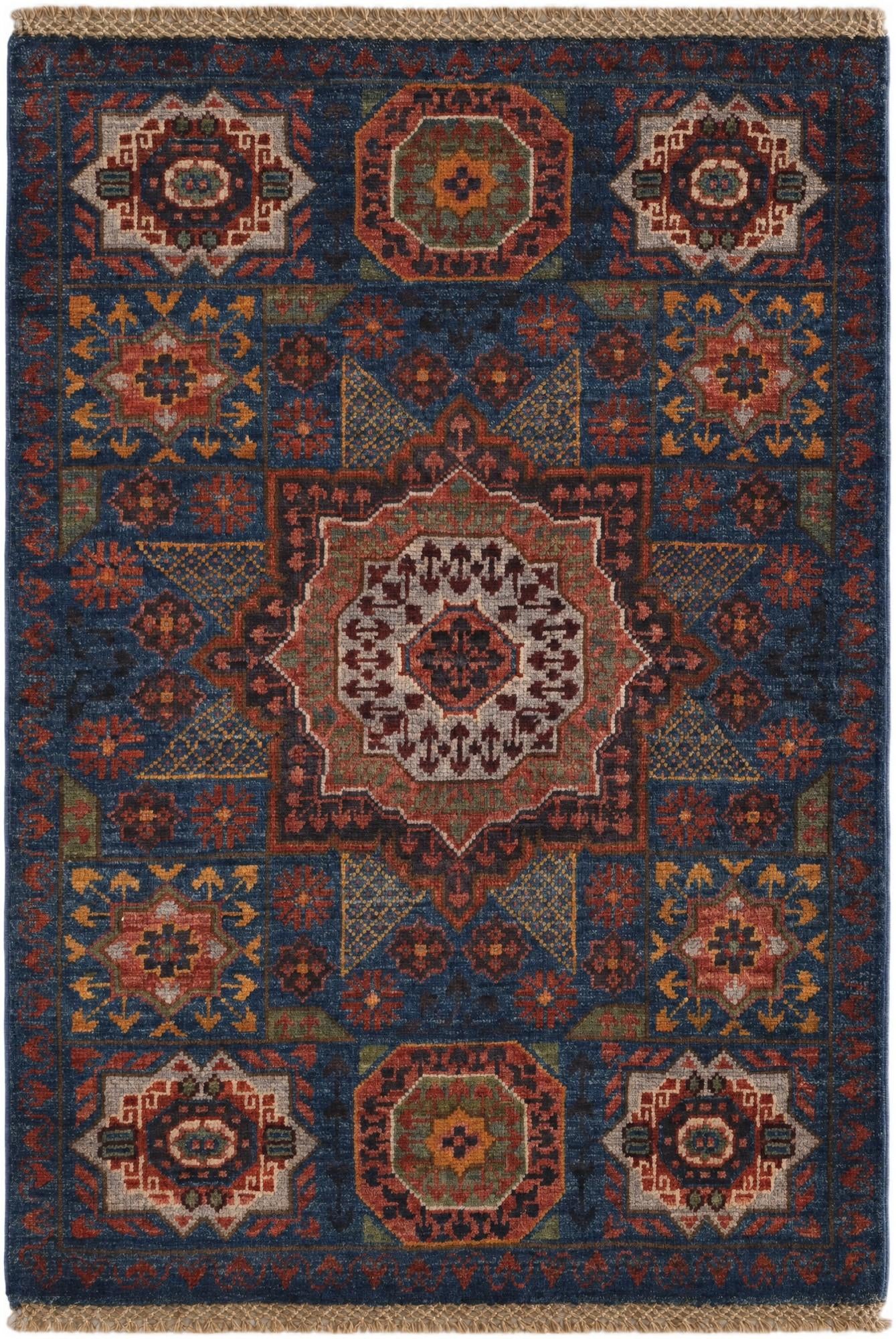 2' 1 x 3' Hand Knotted Mamluk Ziegler Rug