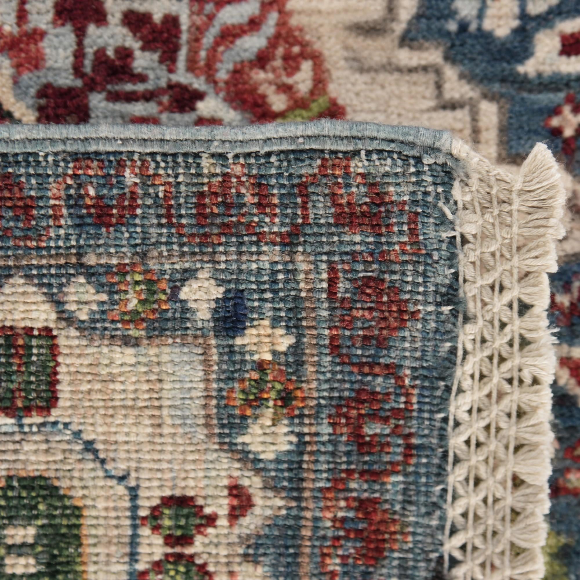 60cm x 90cm Hand Knotted Mamluk Ziegler Rug