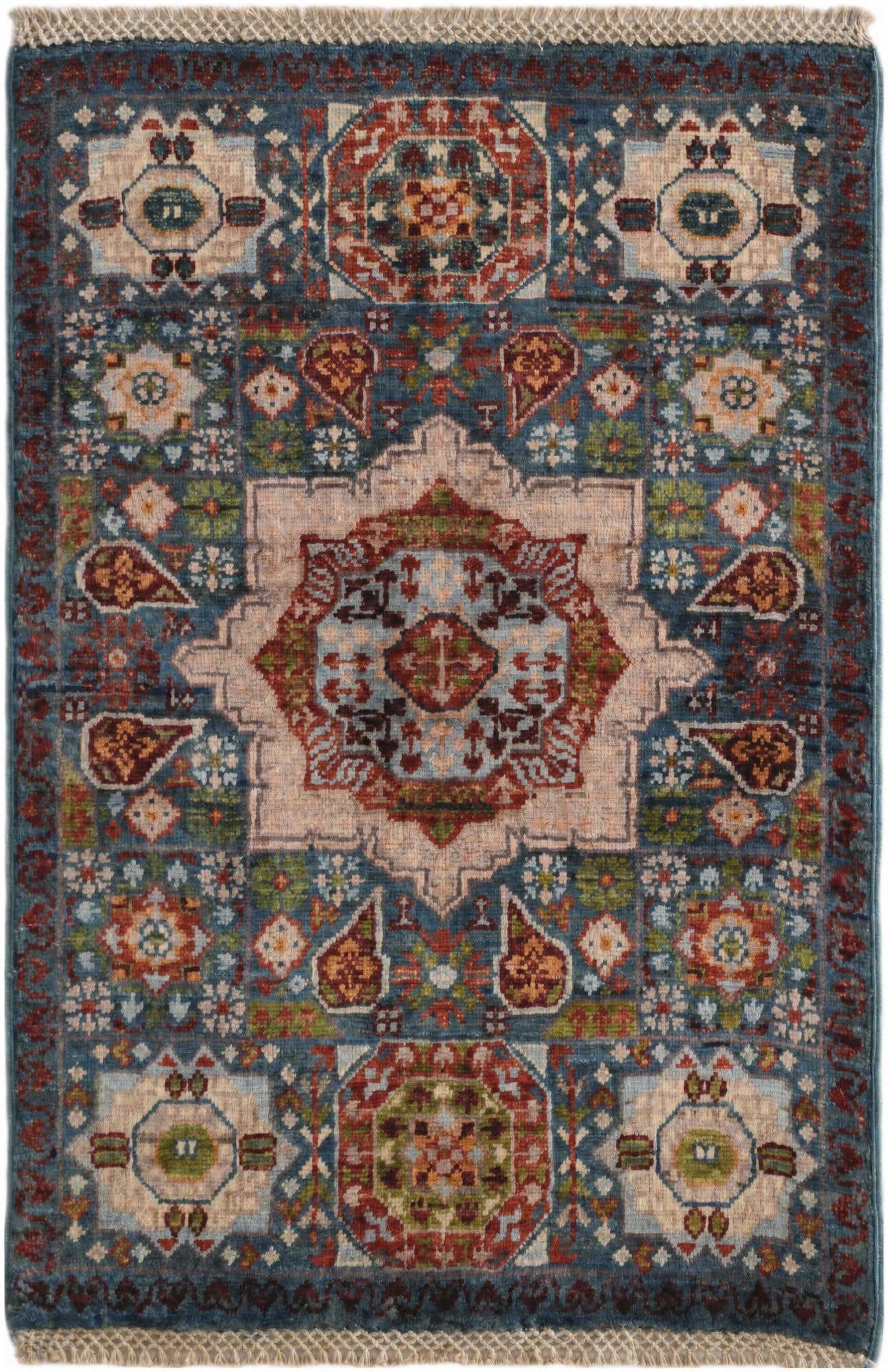 2' x 3' Hand Knotted Mamluk Ziegler Rug