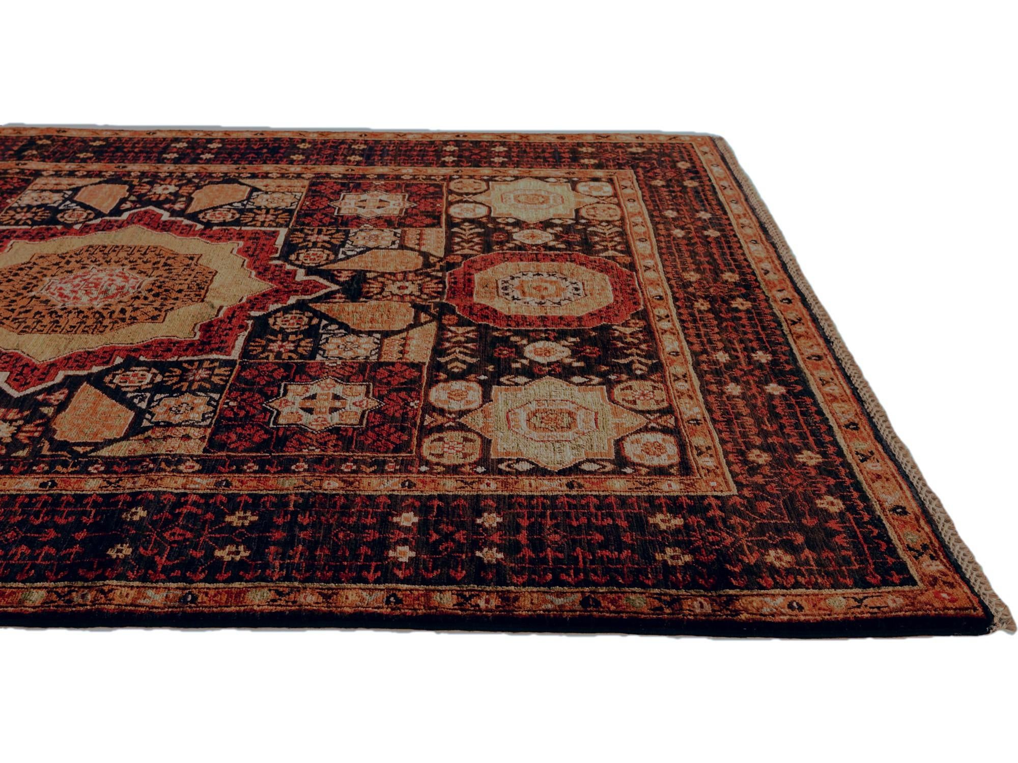 5' 1 x 6' 9 Hand Knotted Mamluk Ziegler Rug