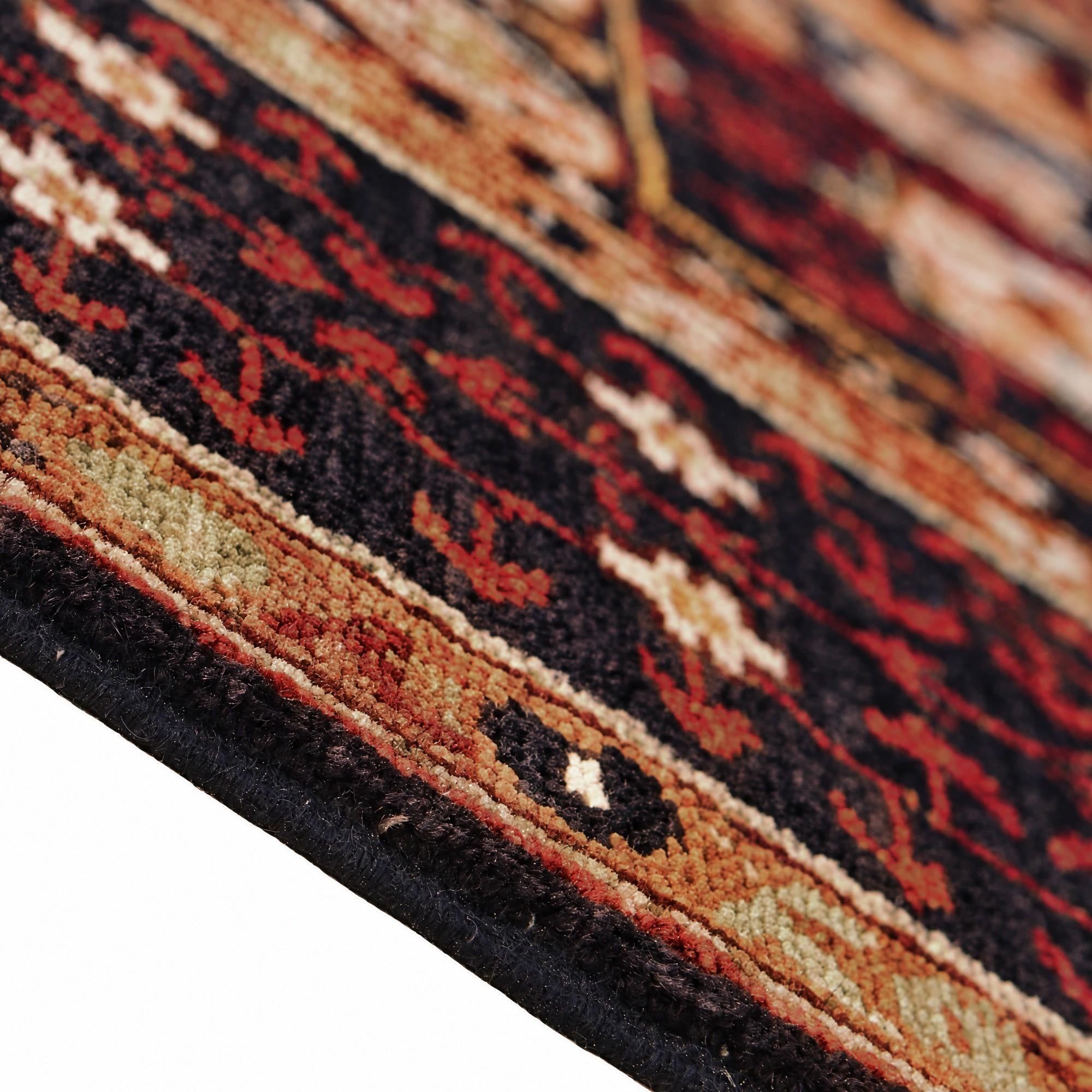 155cm x 205cm Hand Knotted Mamluk Ziegler Rug