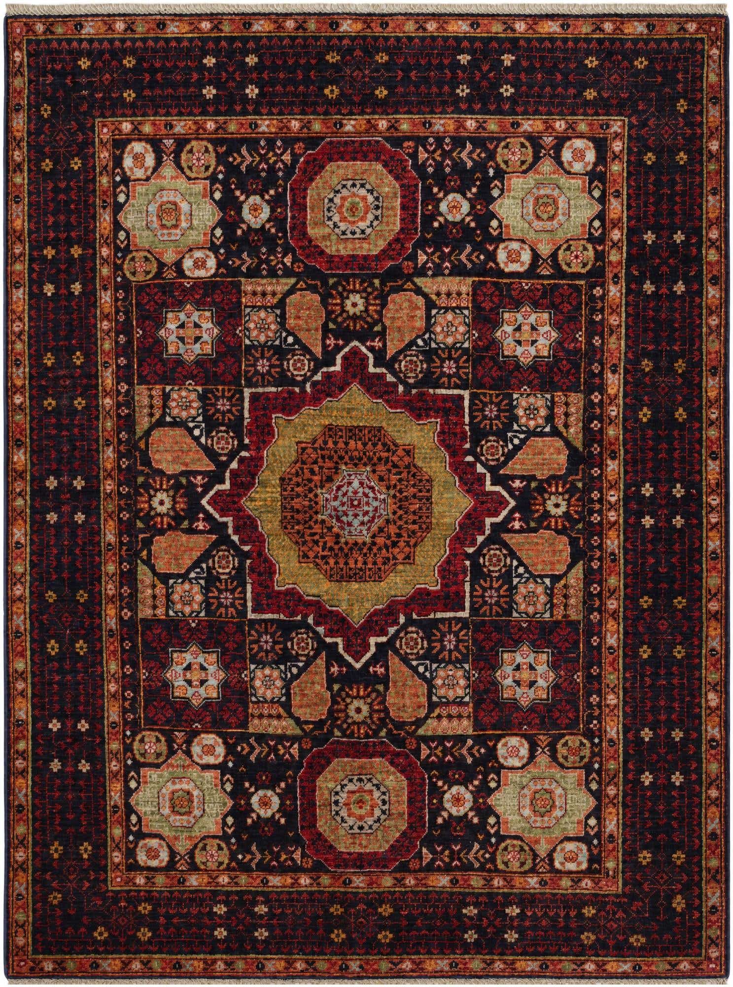 5' 1 x 6' 9 Hand Knotted Mamluk Ziegler Rug