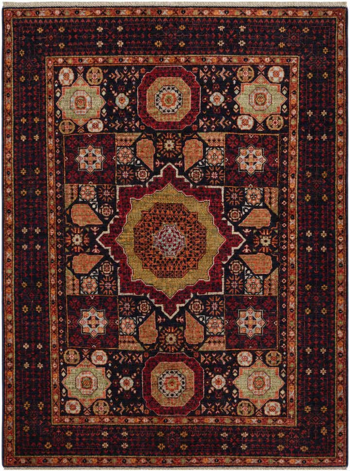 5' 1 x 6' 9 Hand Knotted Mamluk Ziegler Rug