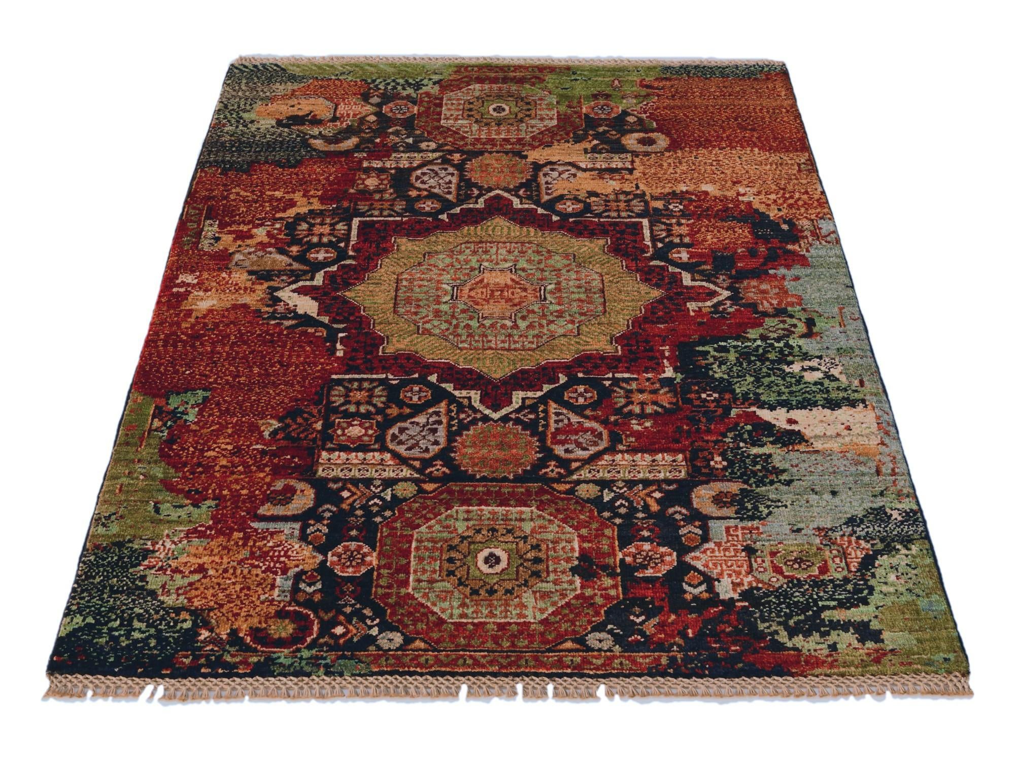3' 7 x 5' Hand Knotted Mamluk Ziegler Rug