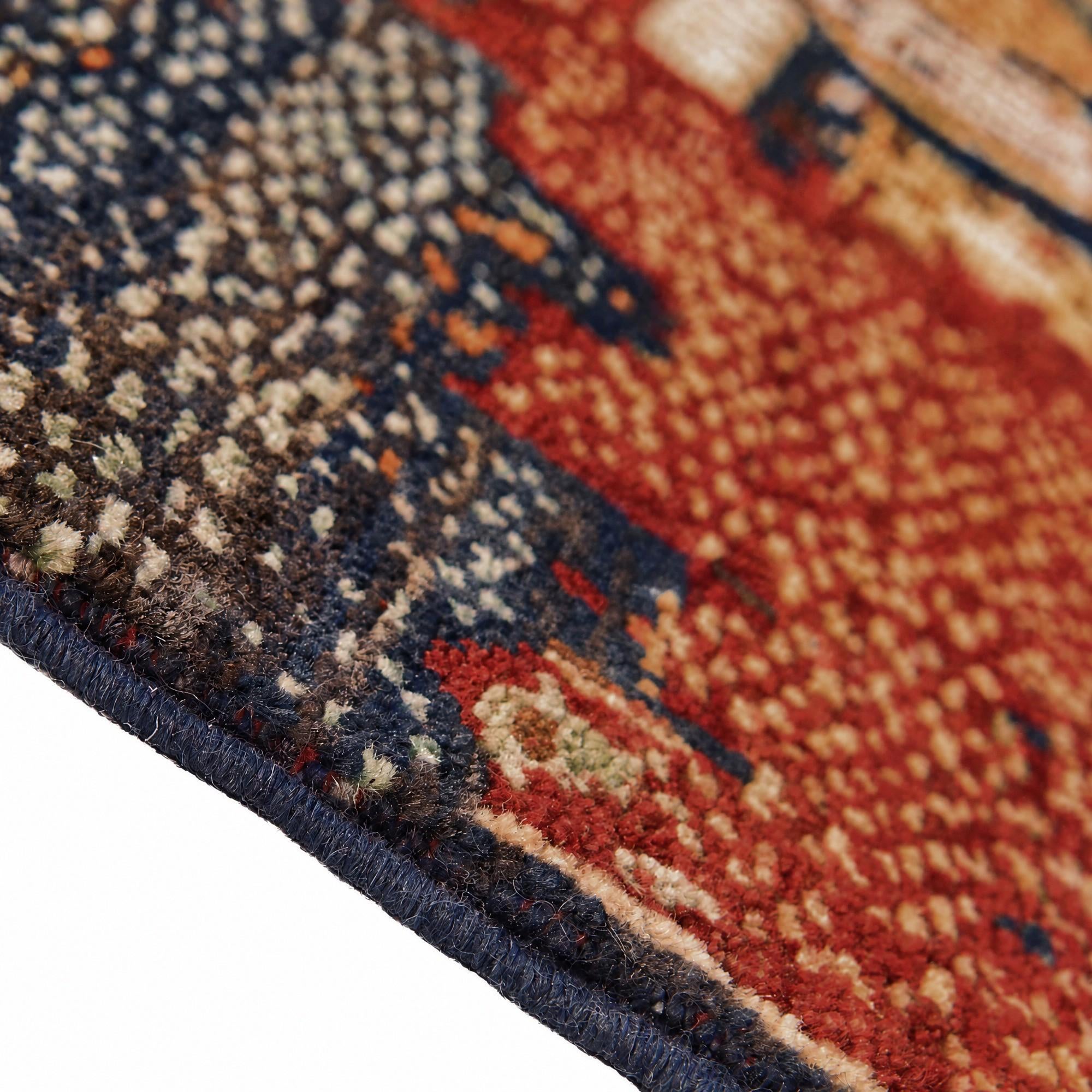 110cm x 150cm Hand Knotted Mamluk Ziegler Rug