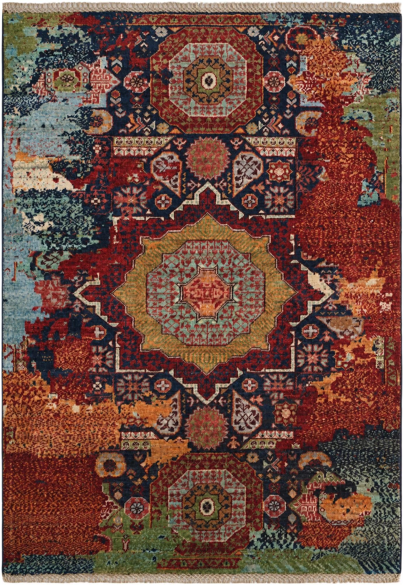 3' 7 x 5' Hand Knotted Mamluk Ziegler Rug