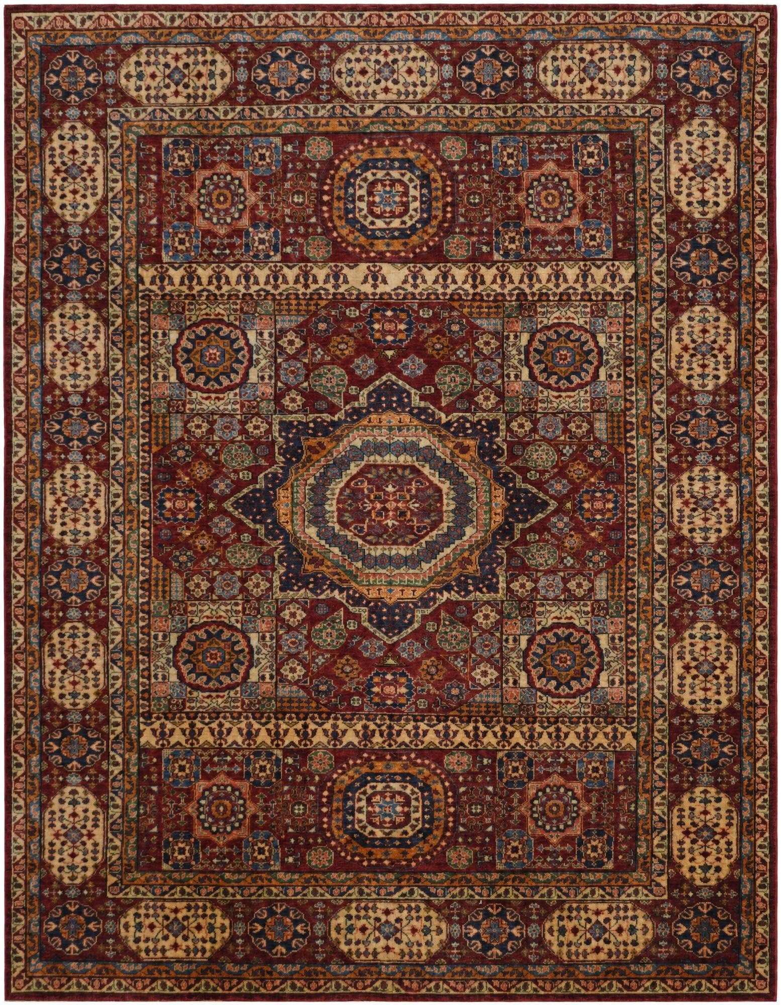 7' 4 x 9' 6 Hand Knotted Mamluk Ziegler Rug