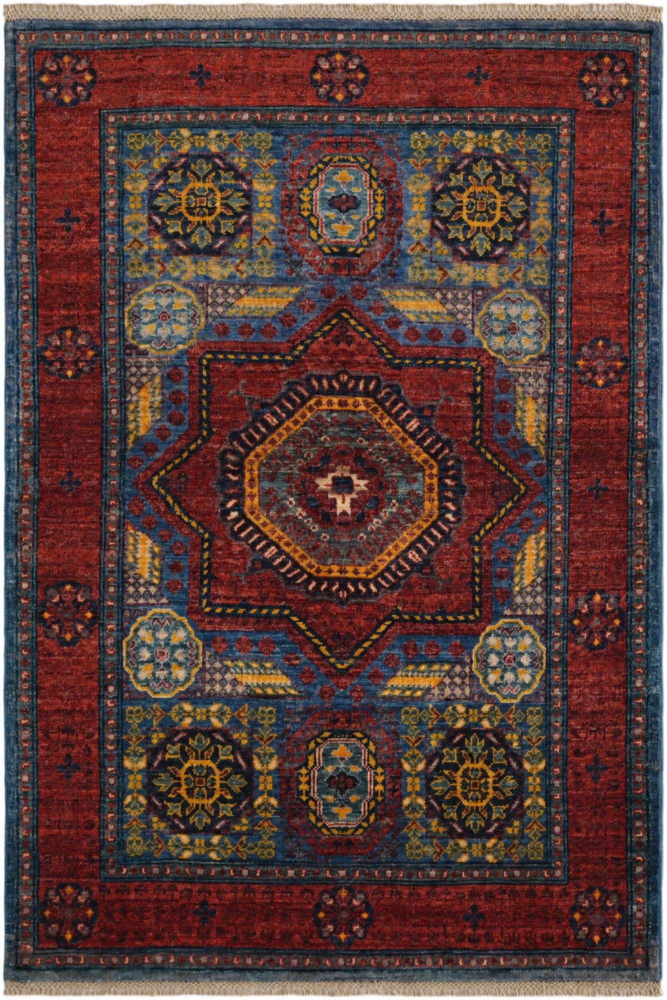 3' 6 x 5' 1 Hand Knotted Mamluk Ziegler Rug